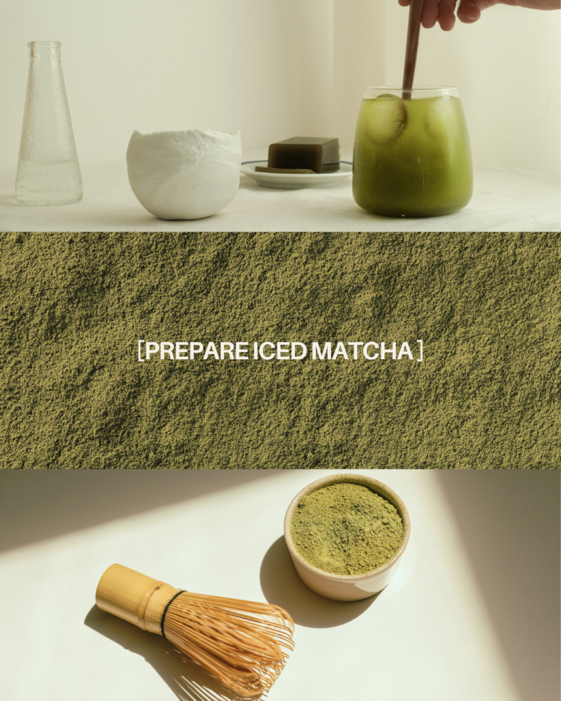 Beige and Green Photo Collage Matcha Drink Instagram Post